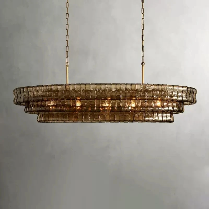 Murano Vintage Bright Gray Glass Chandelier French Long Oval Pendant Lamp For Dinning Living Room Villa Hotel Hanging Lighting
Murano Vintage Bright Gray Glass Chandelier French Long Oval Pendant Lamp For Dinning Living Room Villa Hotel Hanging Lighting