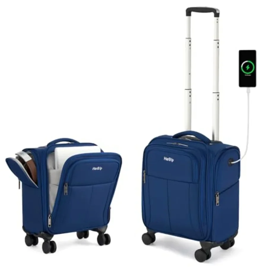 Underseat carry-on luggage for business travel: 16-inch softside suitcase in black with durable wheels, exterior pocket, and li
Underseat carry-on luggage for business travel: 16-inch softside suitcase in black with durable wheels, exterior pocket, and li