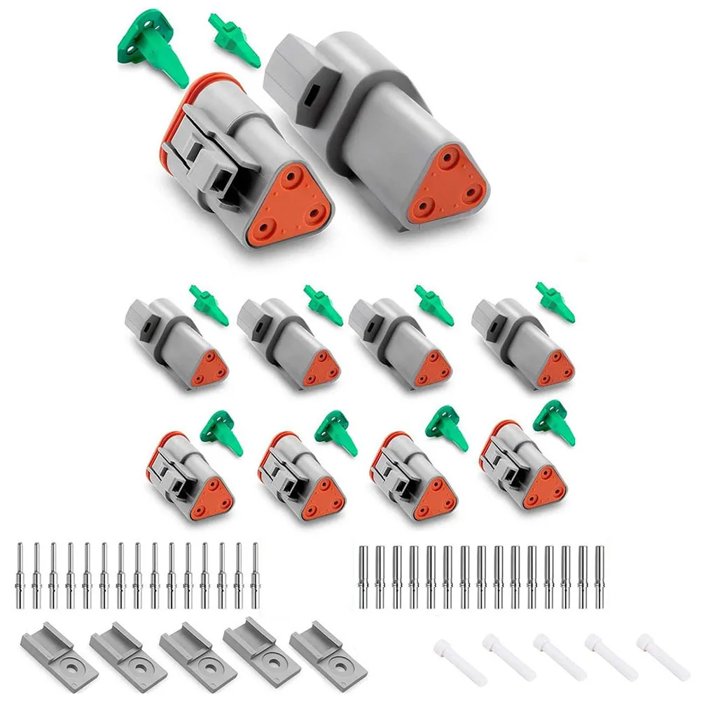 Waterproof IP68 Socket Car Electrical Connectors Gray DT Connectors 5 Sets With Terminal Kit Wire Gauge 16-20
Waterproof IP68 Socket Car Electrical Connectors Gray DT Connectors 5 Sets With Terminal Kit Wire Gauge 16-20
