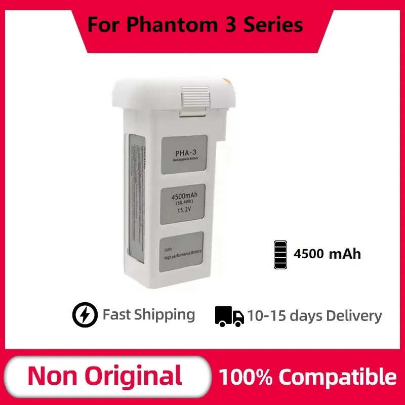 Battery For Phantom 3 Professional/Standard/Advanced 4500mAh 3SE 3S 3P 3A Intelligent Flight Drone Battery
Battery For Phantom 3 Professional/Standard/Advanced 4500mAh 3SE 3S 3P 3A Intelligent Flight Drone Battery