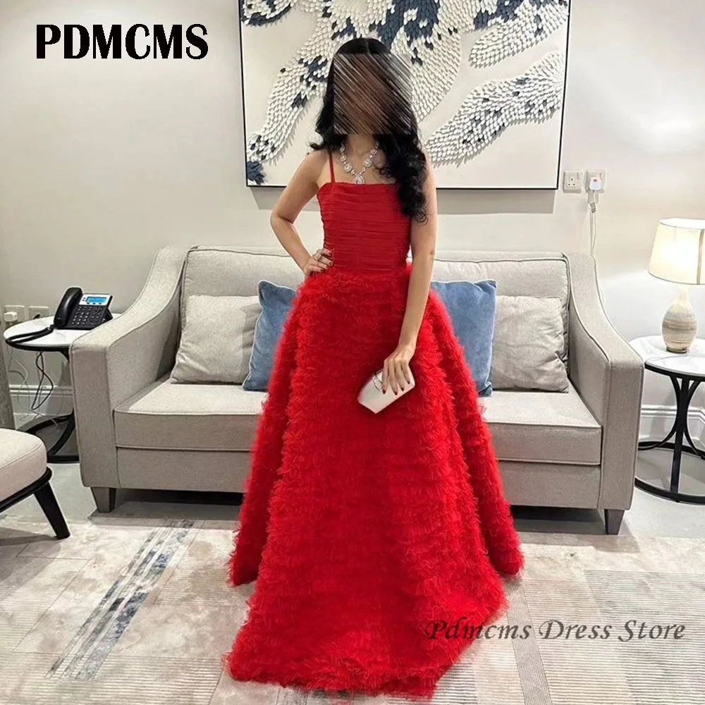 PDMCMS Red Tulle Spaghetti Straps Prom Dresses Luxury Princess Ball Gown A-line Ankle Length Evening Party Dress Robes De Soirée
PDMCMS Red Tulle Spaghetti Straps Prom Dresses Luxury Princess Ball Gown A-line Ankle Length Evening Party Dress Robes De Soirée
