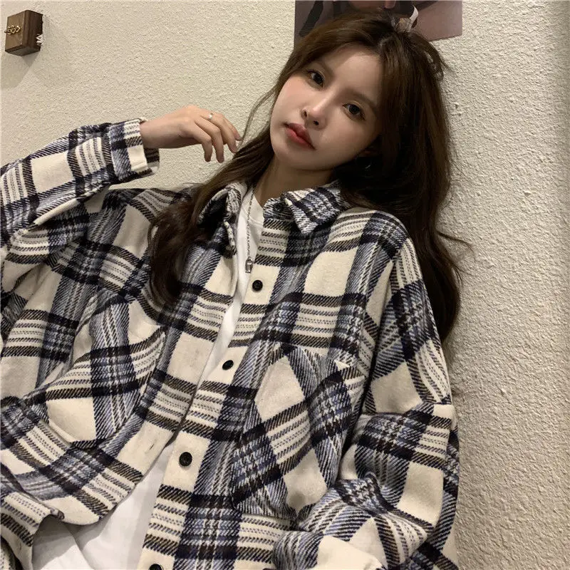 Oversize Plaid Women Camisas High Street Y2k Shirts Preppy Style Chemises Femme Korean Casual Vintage Long Sleeve
Oversize Plaid Women Camisas High Street Y2k Shirts Preppy Style Chemises Femme Korean Casual Vintage Long Sleeve