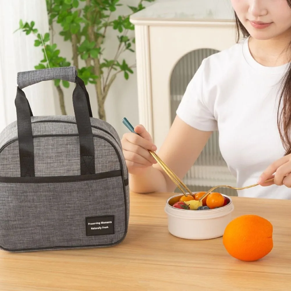 Portable Insulated Thermal Lunch Bag Waterproof Oxford Cloth Hand-held Picnic Food Pouch Large Capacity Thickened Lunch Box
Portable Insulated Thermal Lunch Bag Waterproof Oxford Cloth Hand-held Picnic Food Pouch Large Capacity Thickened Lunch Box