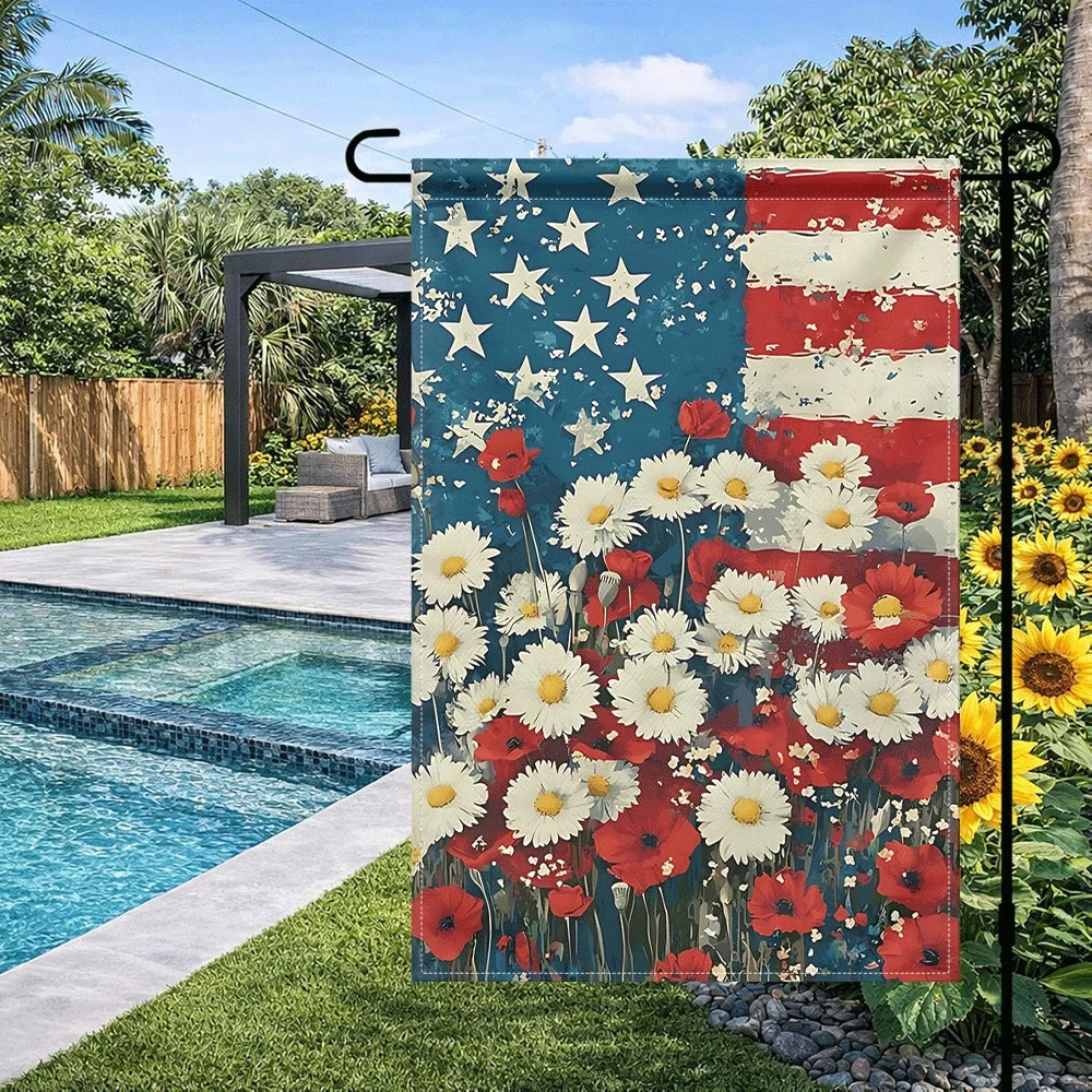 1PC Patriotic American Flag Daisy Poppy Garden Flag 4th of July Memorial Day Outdoor Decorative Yard Flag Rusti
1PC Patriotic American Flag Daisy Poppy Garden Flag 4th of July Memorial Day Outdoor Decorative Yard Flag Rusti