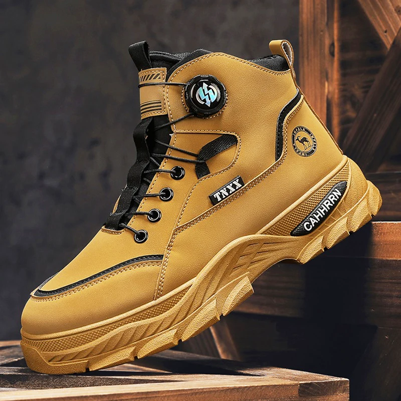Yellow Motorcycle Shoes Man Knob Design Platform Men's Ankle Boots Non-slip Outdoor Biker Boots Men Tooling Shoes botas hombre
Yellow Motorcycle Shoes Man Knob Design Platform Men's Ankle Boots Non-slip Outdoor Biker Boots Men Tooling Shoes botas hombre