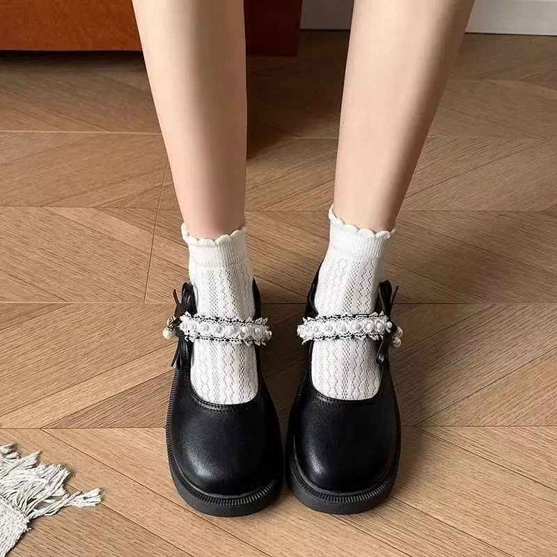 Summer 2026 Fashion Women's Mary Jane Pumps with Pearl and Lace Strap Design for Skirt Matching and Casual Use
Summer 2026 Fashion Women's Mary Jane Pumps with Pearl and Lace Strap Design for Skirt Matching and Casual Use