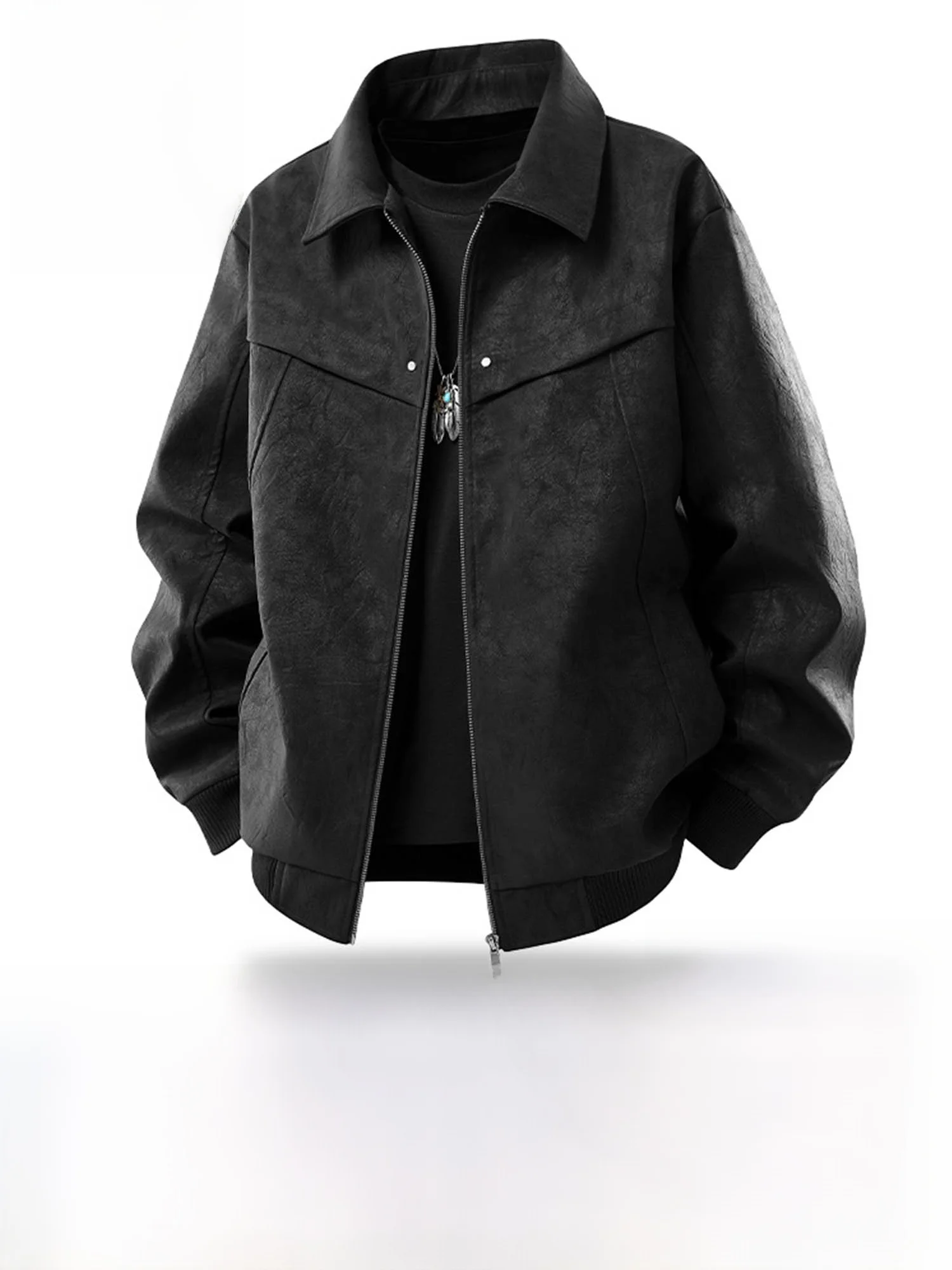 Jeanswest American Sle Leather Jaet Men's Autumn Winter New Faionable Casual Zipper Pure Color Long Sve Regular Fit
Jeanswest American Sle Leather Jaet Men's Autumn Winter New Faionable Casual Zipper Pure Color Long Sve Regular Fit