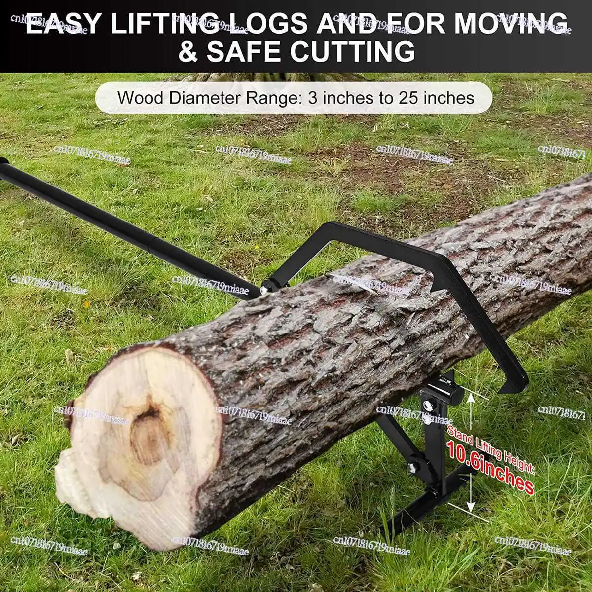 Reinforced log jack, tree hoist, log roller, wood saw, horse
Reinforced log jack, tree hoist, log roller, wood saw, horse