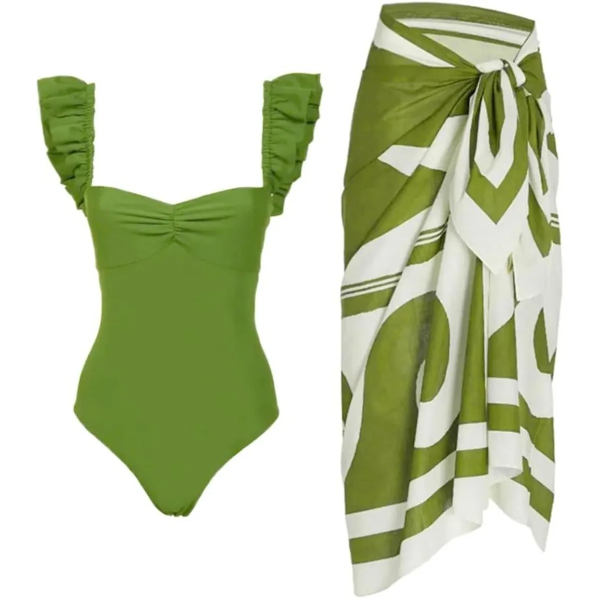 NEIRID Women One-Piece Swimsuit with Cover up Wrap Skirt Sarong Bathing Suit Beach Outfit Summer
NEIRID Women One-Piece Swimsuit with Cover up Wrap Skirt Sarong Bathing Suit Beach Outfit Summer