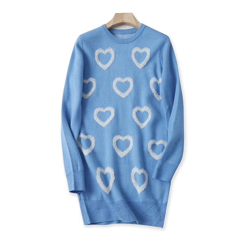 Милый шерстяной свитер средней длины с длинными рукавами, круглый, осенне-зимний, Новое поступление, женский модный теплый уютный вязаный топ
Милый шерстяной свитер средней длины с длинными рукавами, круглый, осенне-зимний, Новое поступление, женский модный теплый уютный вязаный топ