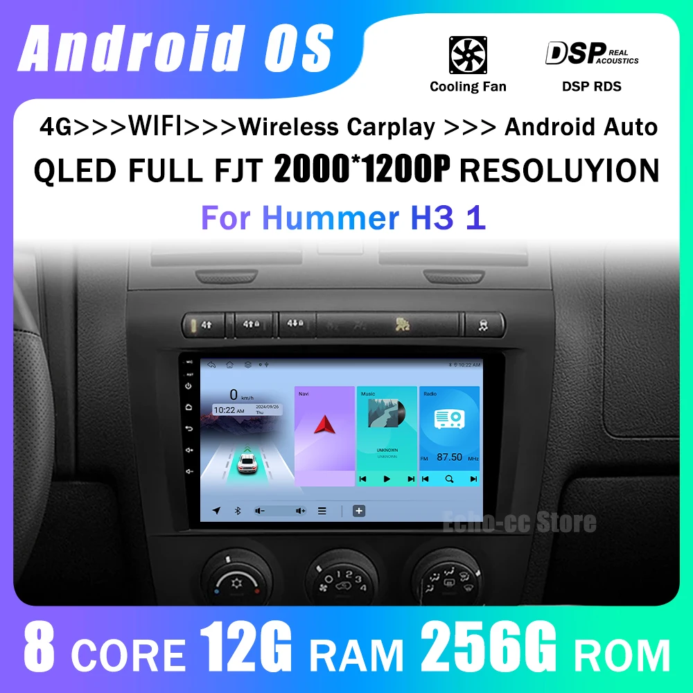 Android 14 9 " for Hummer H3 1 2005 - 2010 Car Radio Multimedia Video Player Navigation stereo GPS Carplay Auto 4G NET 5G WiFi
Android 14 9 " for Hummer H3 1 2005 - 2010 Car Radio Multimedia Video Player Navigation stereo GPS Carplay Auto 4G NET 5G WiFi