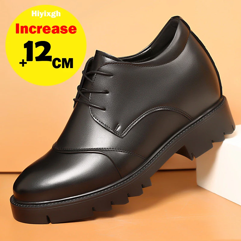 Black men's business formal shoes with a 12cm increase in height for men, high heels, thick soles, genuine leather shoes
Black men's business formal shoes with a 12cm increase in height for men, high heels, thick soles, genuine leather shoes