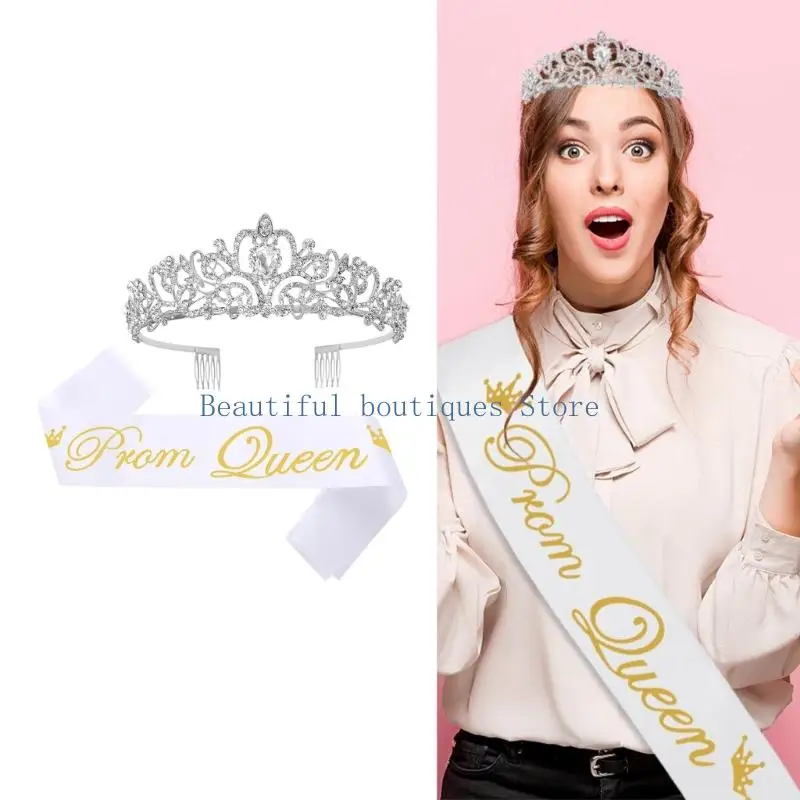 U4LF Универсальный комплект аксессуаров для волос для выпускного вечера, блестящие металлические короны, удобная атласная лента,
U4LF Универсальный комплект аксессуаров для волос для выпускного вечера, блестящие металлические короны, удобная атласная лента,