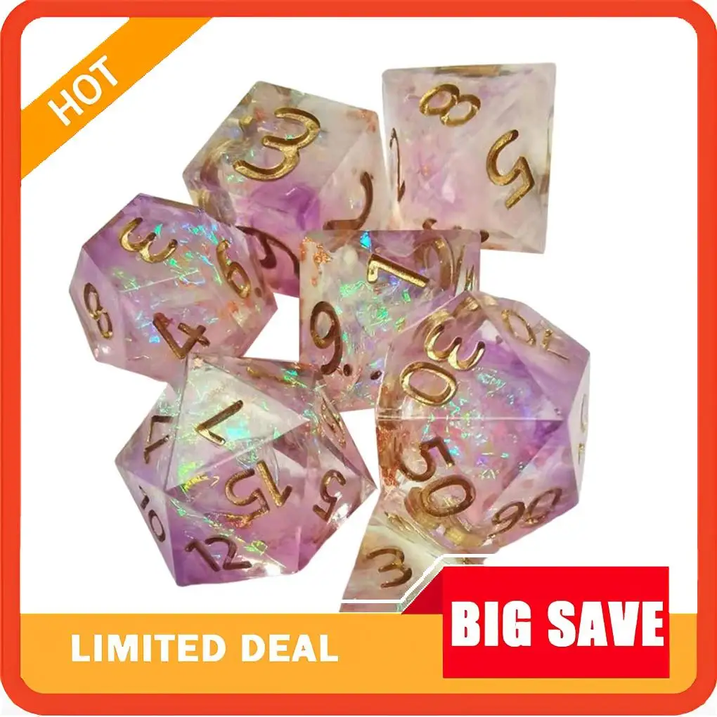 Pack of 7 Acrylic Multi Side Dice for Role Play Party Table Game Supplies
Pack of 7 Acrylic Multi Side Dice for Role Play Party Table Game Supplies