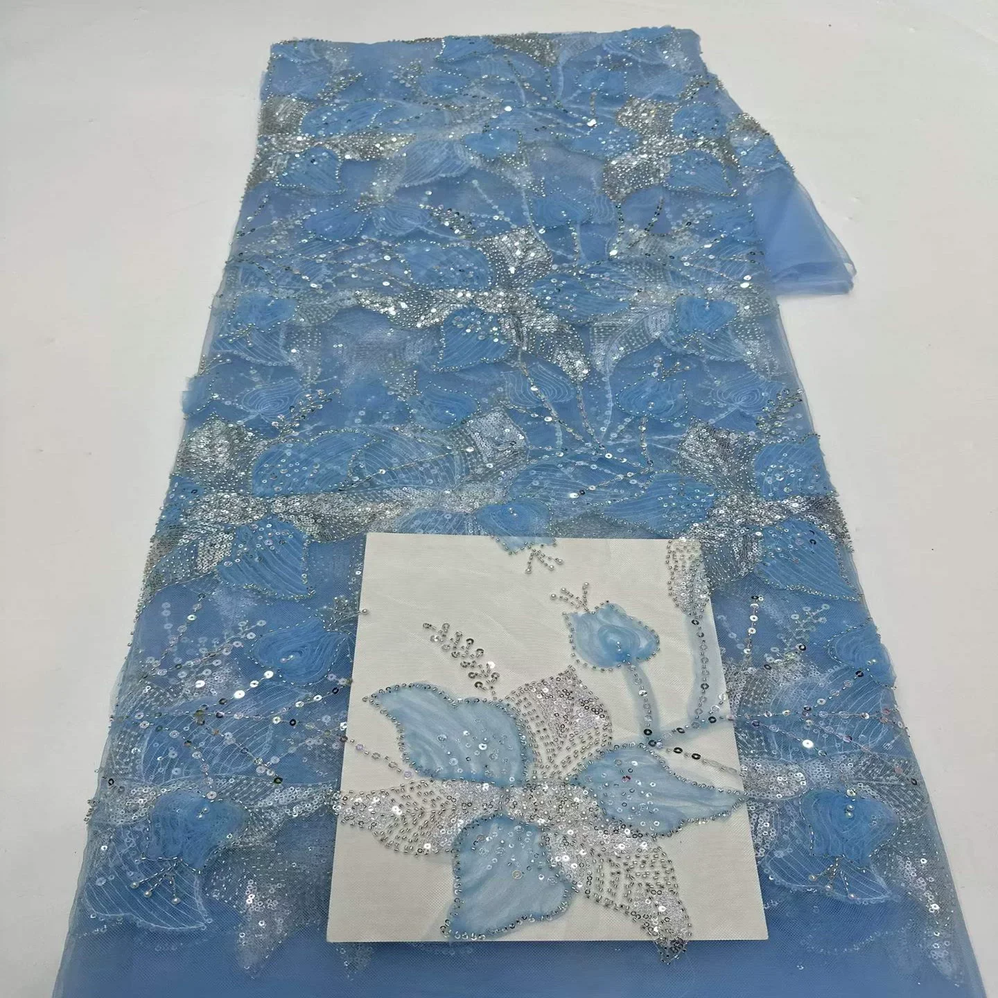 5yard soft mesh fabric Pearl tube sequin flower embroidery telas con bordado Wedding veil dress diy fabrics for patchwork
5yard soft mesh fabric Pearl tube sequin flower embroidery telas con bordado Wedding veil dress diy fabrics for patchwork