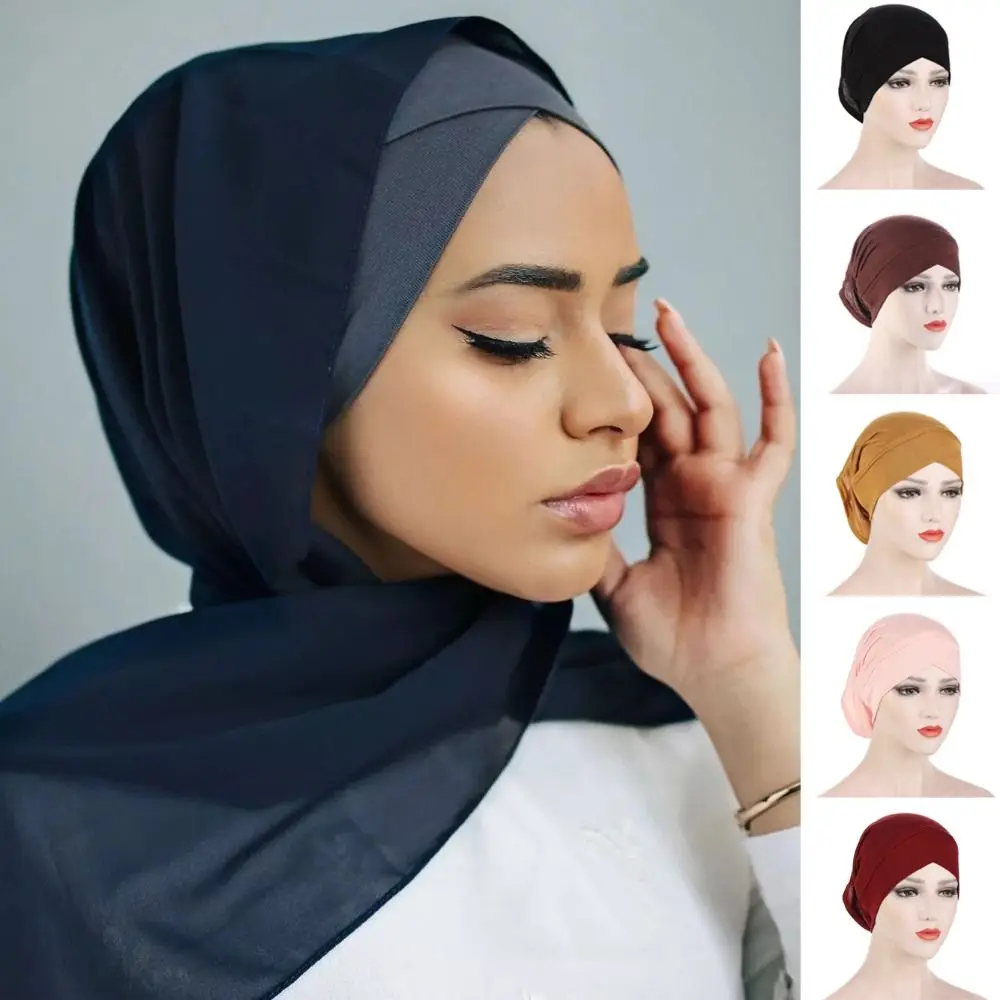 Comfortable Fit Solid Color Inner Cap Jersey Cotton Under Hijab Bonnet Elastic Forehead Cross Under Scarf Caps for Women
Comfortable Fit Solid Color Inner Cap Jersey Cotton Under Hijab Bonnet Elastic Forehead Cross Under Scarf Caps for Women