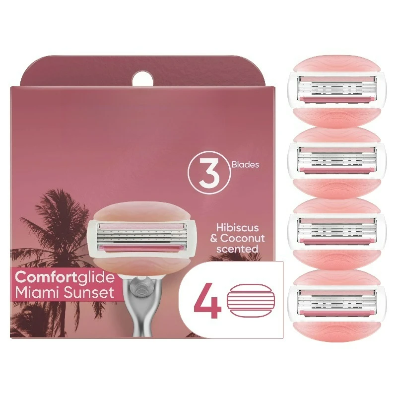 ComfortGlide 3 Miami Sunset Women's Razor Blade Refills, 4 Count
ComfortGlide 3 Miami Sunset Women's Razor Blade Refills, 4 Count