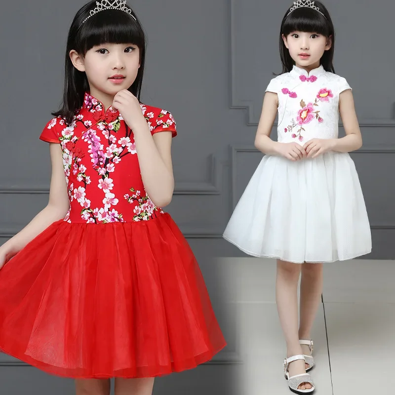 Kids Girls Dresses Summer Red Floral Baby Girl Dress Children Chinese Traditional Cheongsam Costume For Child Girls Clothing
Kids Girls Dresses Summer Red Floral Baby Girl Dress Children Chinese Traditional Cheongsam Costume For Child Girls Clothing