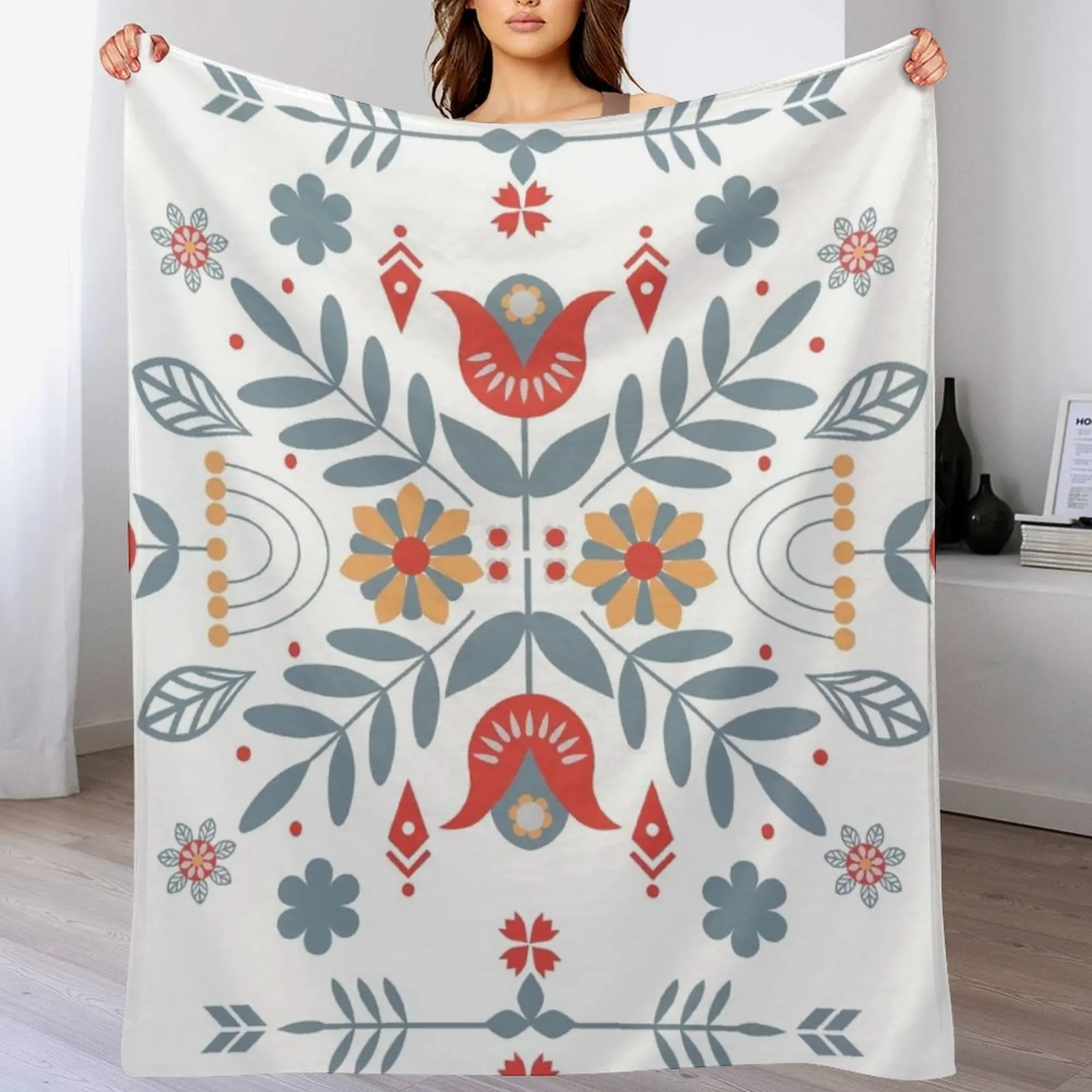 Scandinavian Folk Throw Blanket Stylish Couch Blanket for Home Living Room
Scandinavian Folk Throw Blanket Stylish Couch Blanket for Home Living Room
