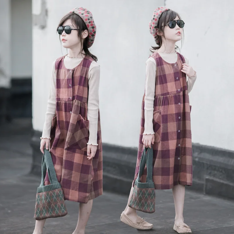 Baby Girl Clothes Suit Children 2024 Spring Dress New Retro Plaid Suspenders Girls Children and Little Girls Fashion Skirt
Baby Girl Clothes Suit Children 2024 Spring Dress New Retro Plaid Suspenders Girls Children and Little Girls Fashion Skirt