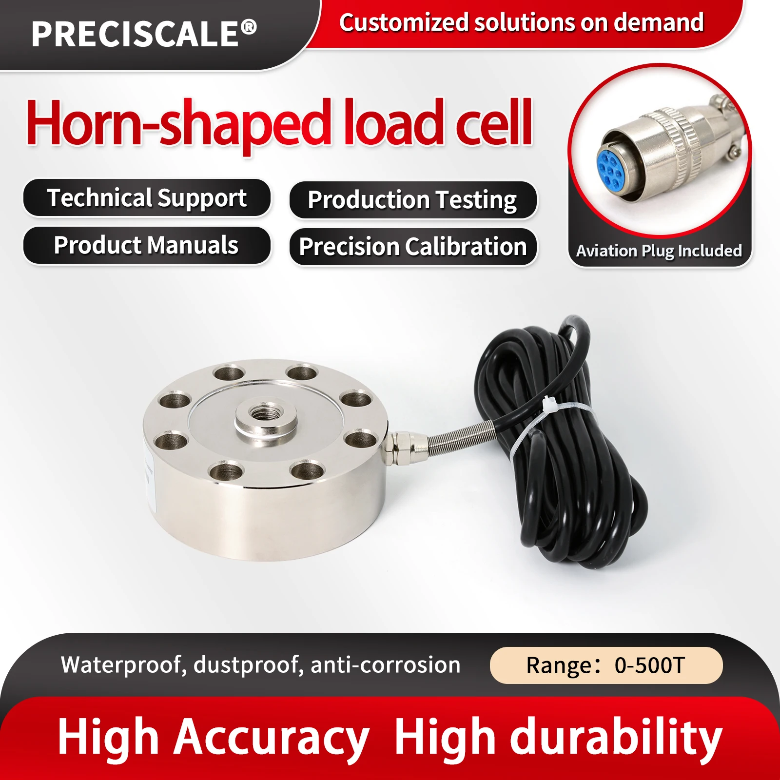 Preciscal Spoke Load Cell Sensor Alloy Steel Weighing Sensor for Scale,Test Compressive force and tensile force 100lb 200lb
Preciscal Spoke Load Cell Sensor Alloy Steel Weighing Sensor for Scale,Test Compressive force and tensile force 100lb 200lb