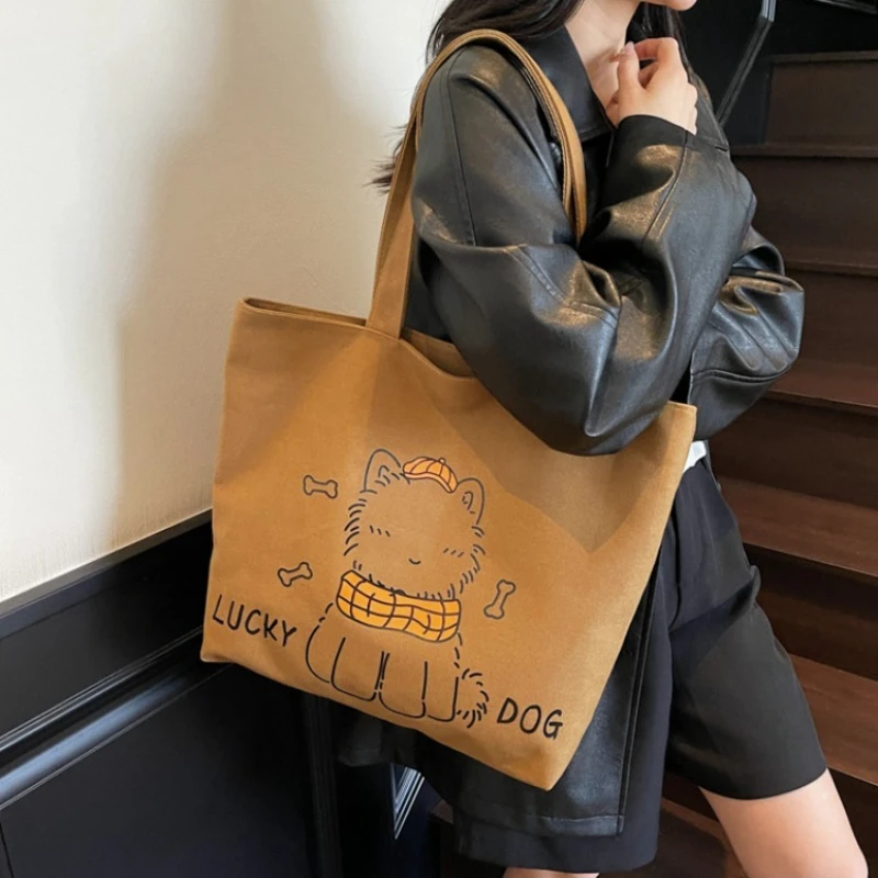 New Cartoon Dog Tote Bag Fashion Casual Canvas Shoulder Bag for Women Students Portable Lunch Handbag
New Cartoon Dog Tote Bag Fashion Casual Canvas Shoulder Bag for Women Students Portable Lunch Handbag