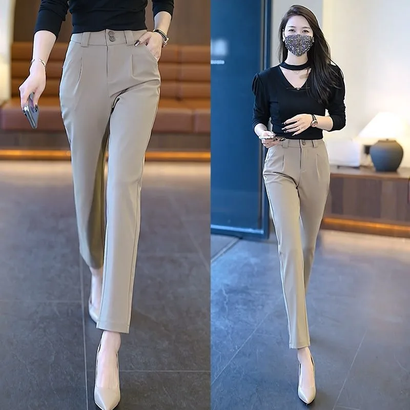 High Waist Slimming Ladies' Harem Pants Spring Autumn Style 2025 New Small Size Nine Points Suit Pants Korean Version Straigh...
High Waist Slimming Ladies' Harem Pants Spring Autumn Style 2025 New Small Size Nine Points Suit Pants Korean Version Straigh...
