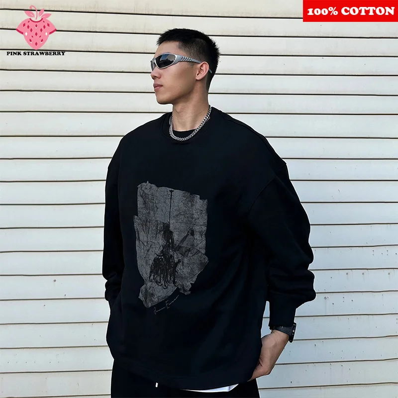 Retro Black Long sleeved T-shirt Men Autumn 2025 New 100% Cotton American HipHop Loose Casual T-shirt Y2k Top Youth men clothing
Retro Black Long sleeved T-shirt Men Autumn 2025 New 100% Cotton American HipHop Loose Casual T-shirt Y2k Top Youth men clothing