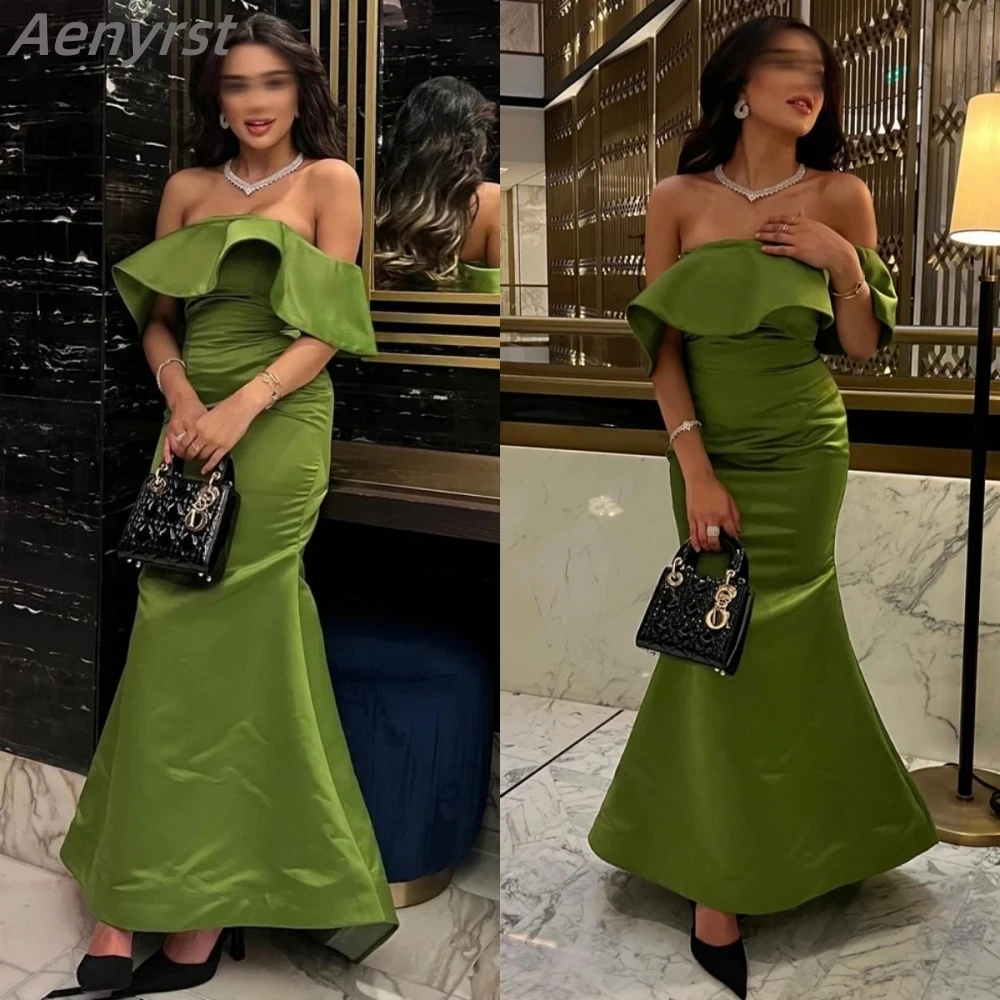 Off the Shoulder Green Prom Dresses High Quality Mermaid Party Dress Boat Neck Ankle Length Formal Evening Gowns Costom Made
Off the Shoulder Green Prom Dresses High Quality Mermaid Party Dress Boat Neck Ankle Length Formal Evening Gowns Costom Made