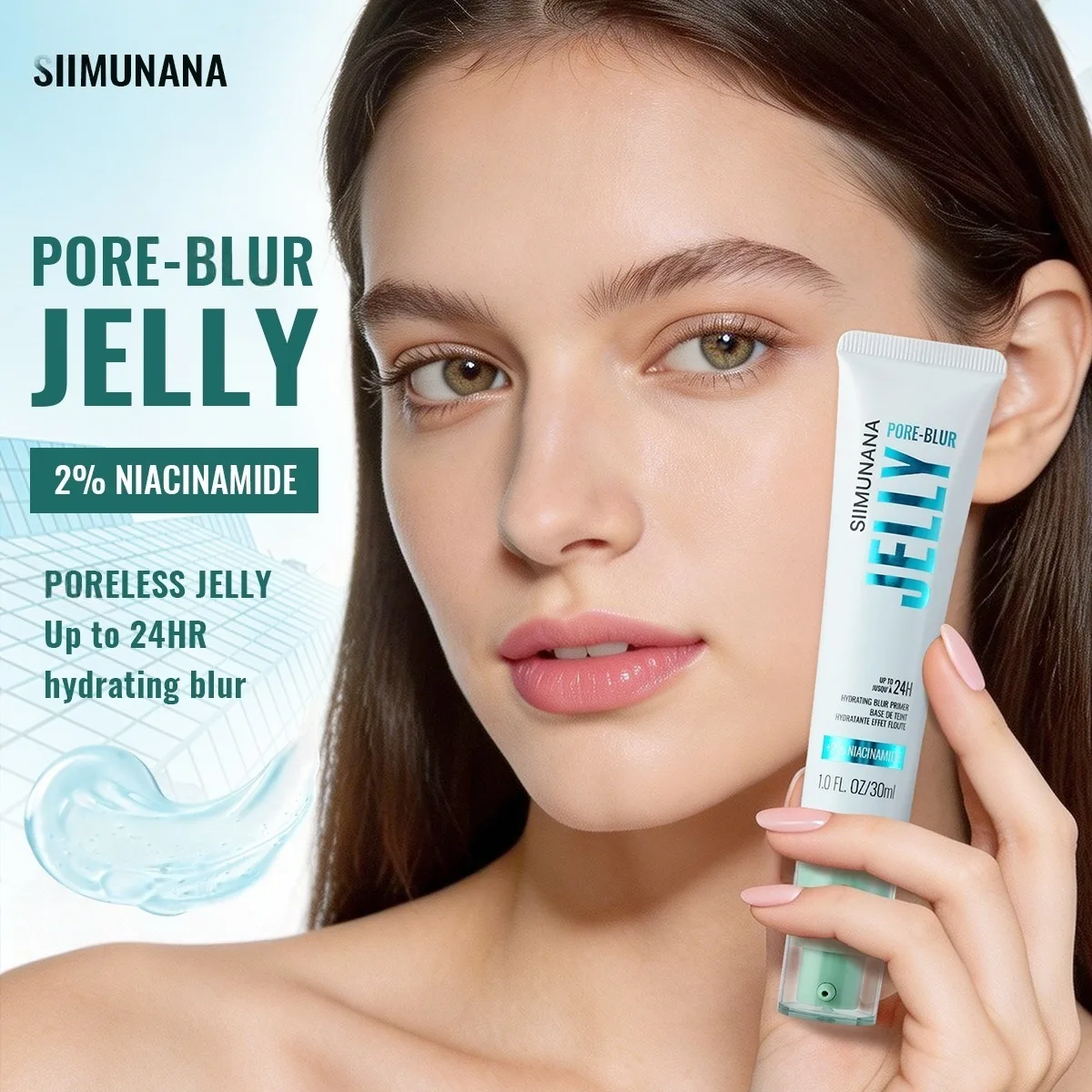 30ml Pore-Blur Jelly Pre-makeup Primer With 2% Niacinamide 24H Hydrating Pore Minimizing & Oil-Control Makeup Base
30ml Pore-Blur Jelly Pre-makeup Primer With 2% Niacinamide 24H Hydrating Pore Minimizing & Oil-Control Makeup Base
