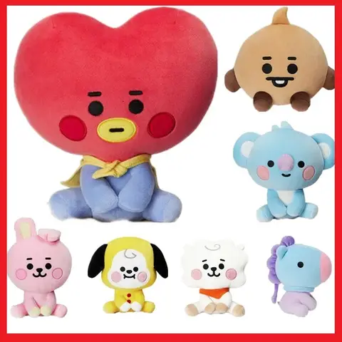 2025Cute 12cm animal Cartoons Baby Pendant Plush Toys Bangtan Boy Groups Peluches Cartoon Backpack Decoration Dolls Girls Gifts