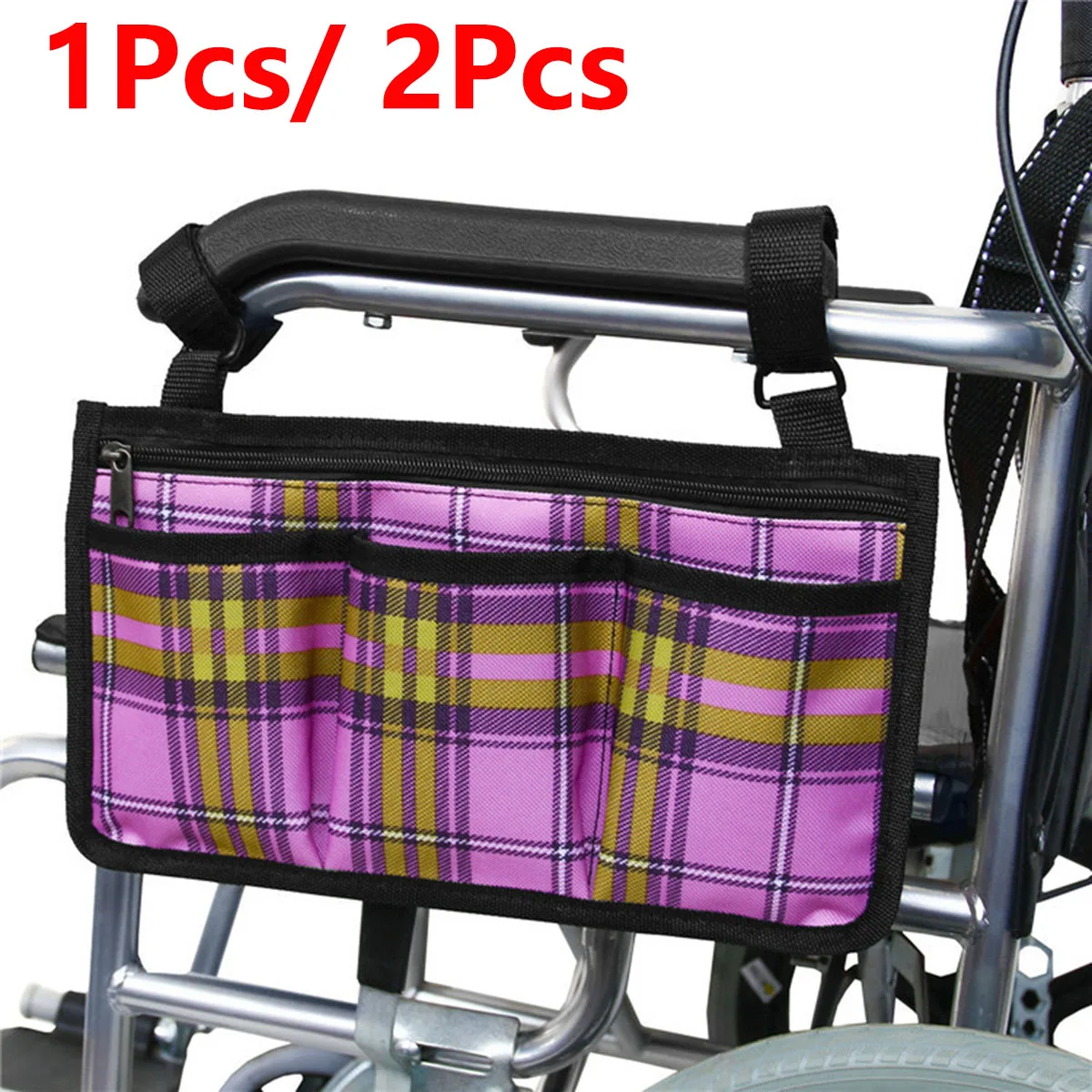 1/2Pcs Multifunctional Wheelchair Armrest Bag Waterproof Outdoor Storage Side Pouch with Reflective Strip Walker Pink Storage
1/2Pcs Multifunctional Wheelchair Armrest Bag Waterproof Outdoor Storage Side Pouch with Reflective Strip Walker Pink Storage