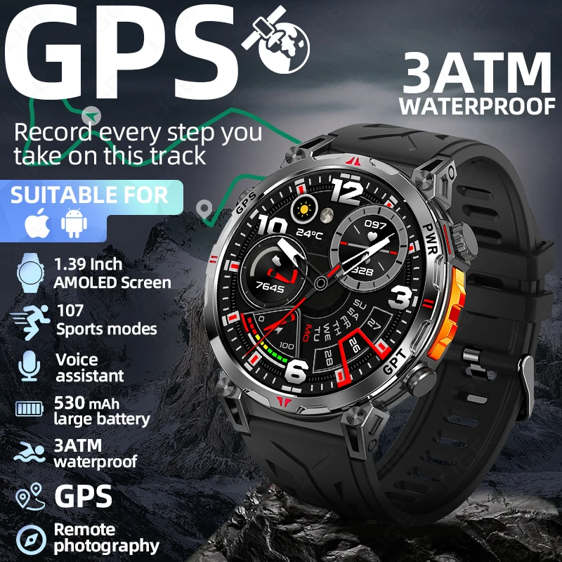 LIGE New GPS Smart Watch Men Bluetooth Call 530mAh 3ATM Waterproof Outdoor Sports Fitness Tracker Professional Health Smartwatch
LIGE New GPS Smart Watch Men Bluetooth Call 530mAh 3ATM Waterproof Outdoor Sports Fitness Tracker Professional Health Smartwatch