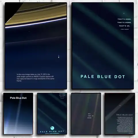 P-Pale Blue Dot Poster Stickers HD Waterproof Painting Wall Art for Bedroom Living Room Home Decor Decoration Gift