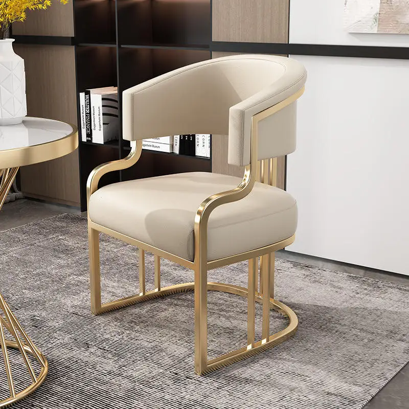 #Light Luxury High-End Dining Chair Metal Frame Leather Upholstery Armrests For Nail Salon Beauty Salon Reception Eyelash Makeup
#Light Luxury High-End Dining Chair Metal Frame Leather Upholstery Armrests For Nail Salon Beauty Salon Reception Eyelash Makeup