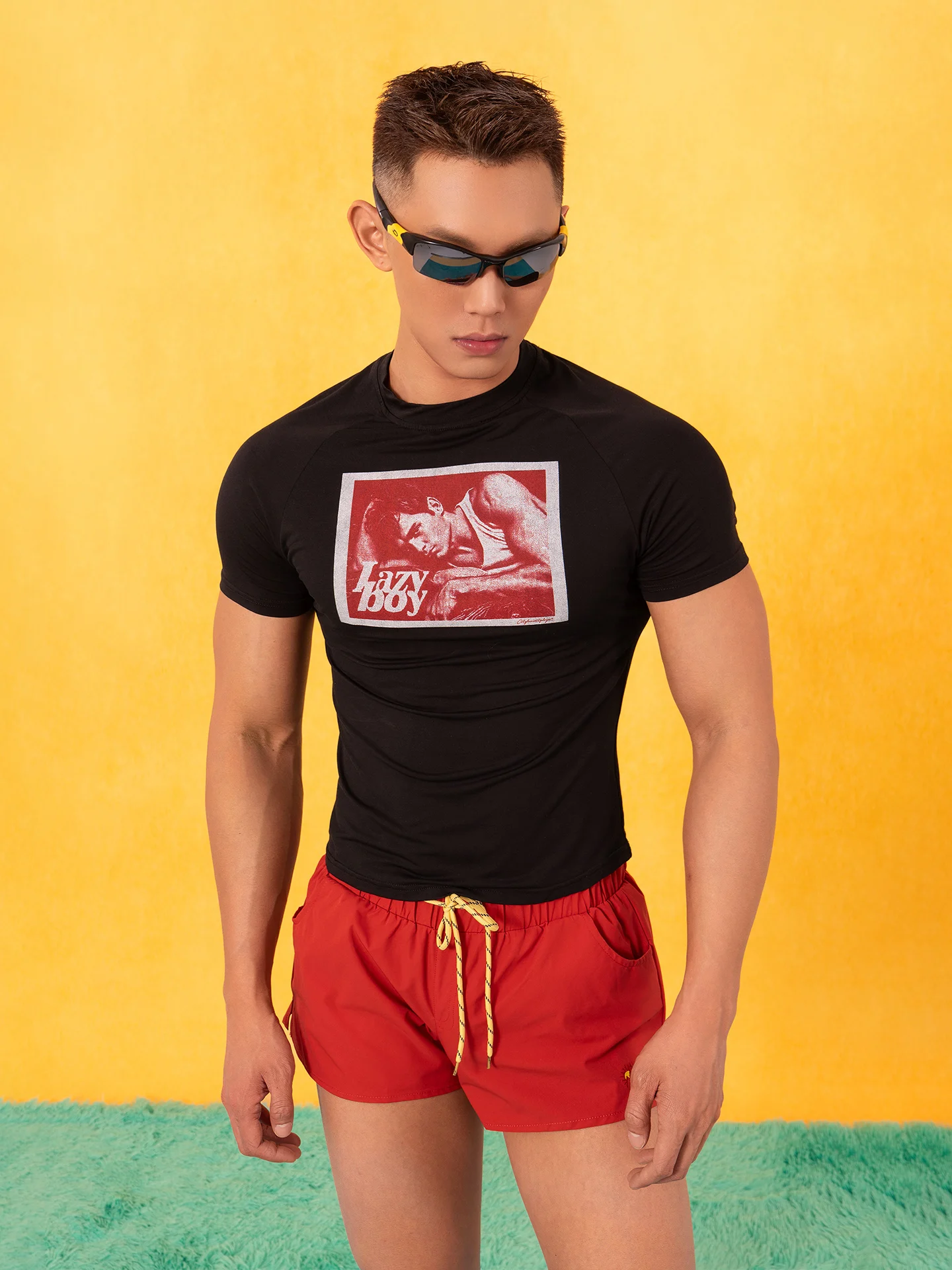 Lazyboy Retro Print Short Sleeve T-Shirt Ice Silk Millennium Y2K Tight High Elasticity Unisex Summer Fashion City Walk Tee
Lazyboy Retro Print Short Sleeve T-Shirt Ice Silk Millennium Y2K Tight High Elasticity Unisex Summer Fashion City Walk Tee