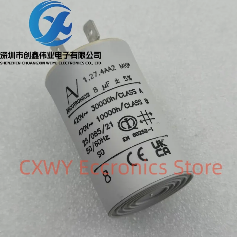 Capacitor AV 1.27.4AA2 MKP 3.5/5/8/6UF 420V-470V Arcotronics
Capacitor AV 1.27.4AA2 MKP 3.5/5/8/6UF 420V-470V Arcotronics
