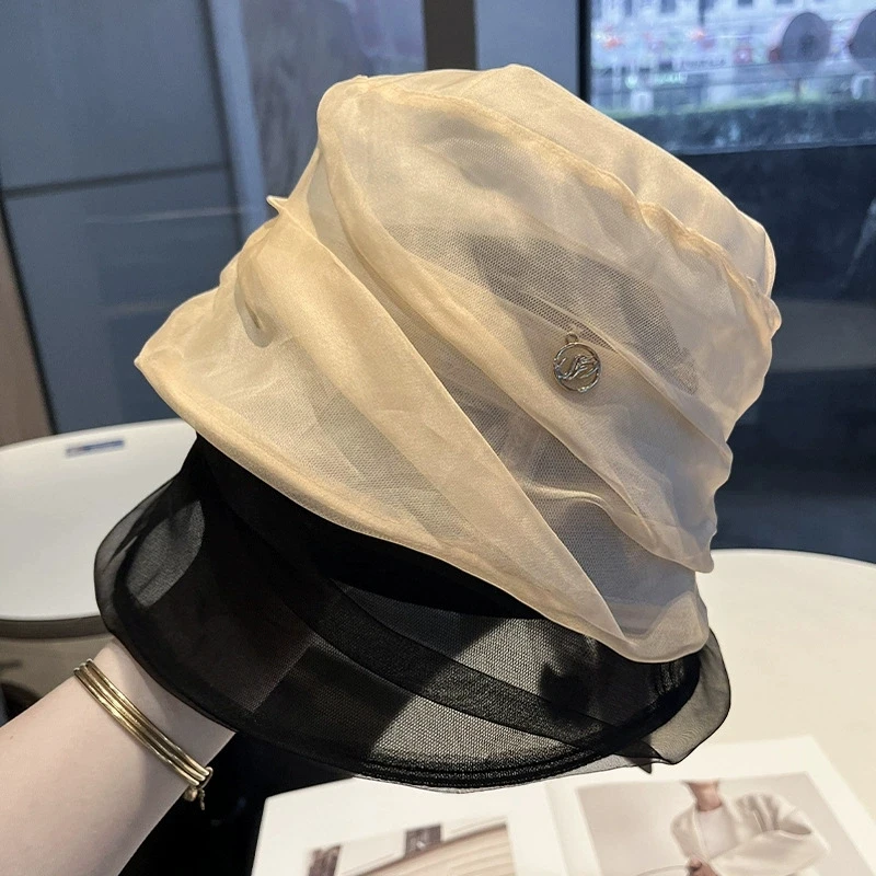 New Spring and Summer Mulberry Silk Hat for Women Elegant Pleated Lightweight and Breathable Bucket Sun Hats
New Spring and Summer Mulberry Silk Hat for Women Elegant Pleated Lightweight and Breathable Bucket Sun Hats