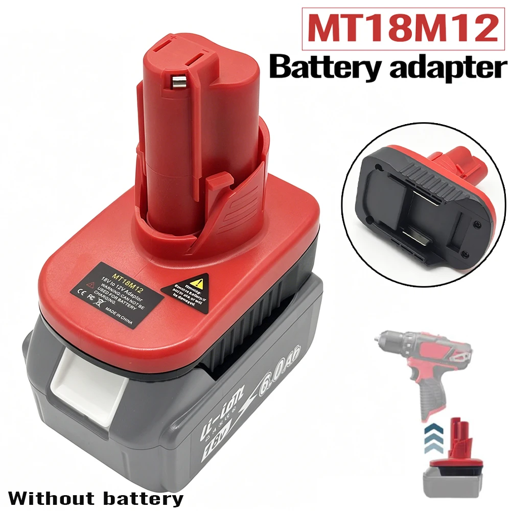 Power Tool Battery Adapter MT18M12 for Makita 18V Li-ion Battery Convert To for Milwaukee 12V Cordless Power Tool Use
Power Tool Battery Adapter MT18M12 for Makita 18V Li-ion Battery Convert To for Milwaukee 12V Cordless Power Tool Use