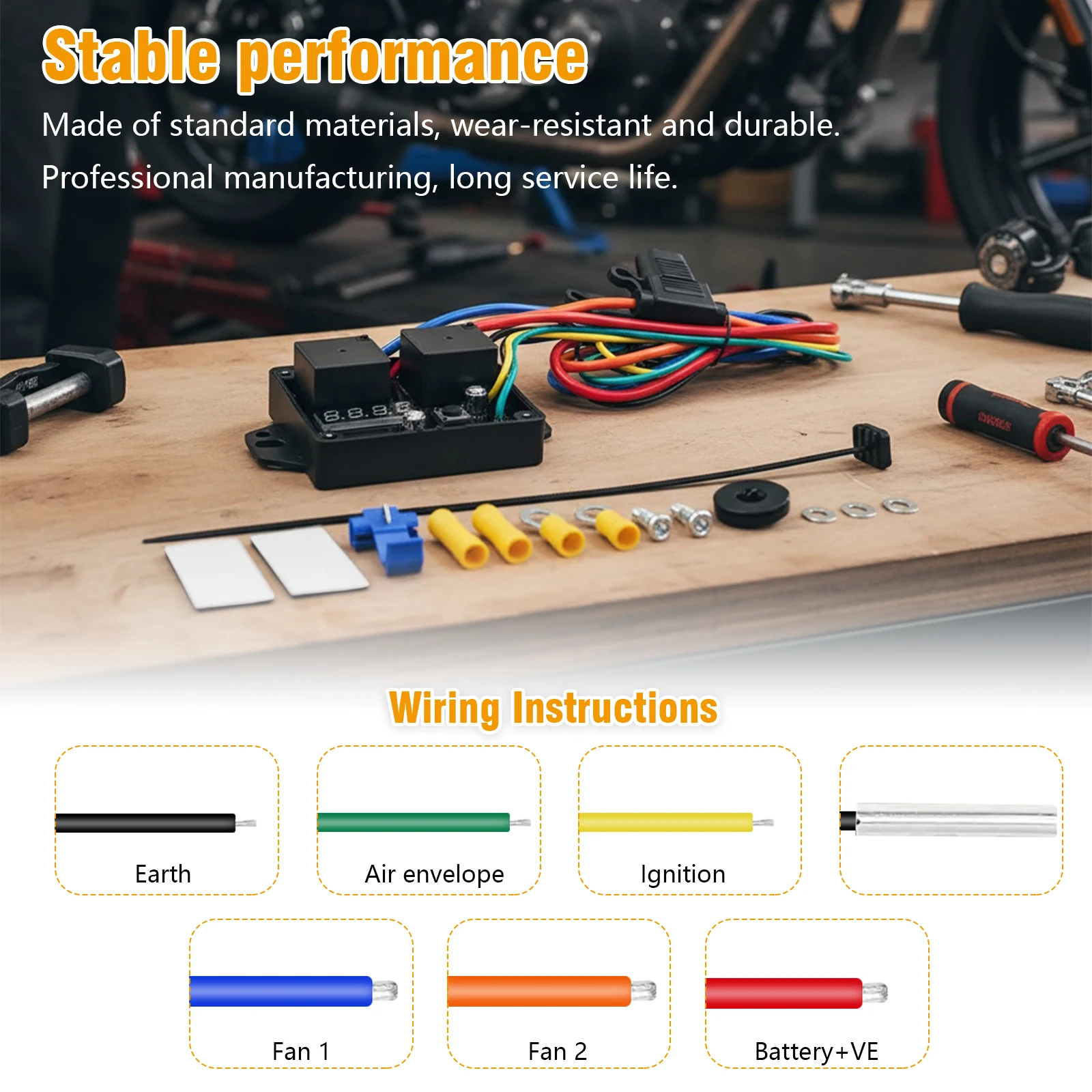 12V/24V Digital Radiator Fan Controller Adjustable Digital Thermatic Fan Switch LED Display Fan Switch Kit Car Accessories
12V/24V Digital Radiator Fan Controller Adjustable Digital Thermatic Fan Switch LED Display Fan Switch Kit Car Accessories