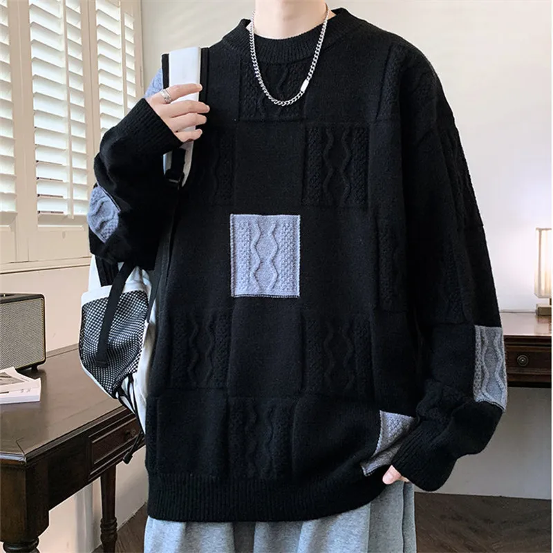 New Autumn Winter Warm Casual Pullovers Men Knitted Sweater Fashion Patchwork Loose Hip Hop Knitting Streetwear Pull On Sweaters
New Autumn Winter Warm Casual Pullovers Men Knitted Sweater Fashion Patchwork Loose Hip Hop Knitting Streetwear Pull On Sweaters