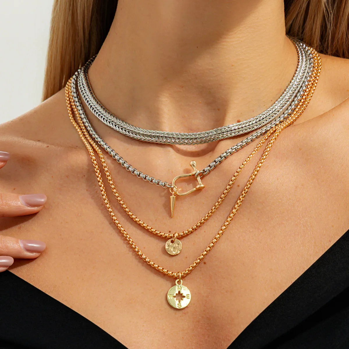 SHIXIN 4Pcs/Set Trendy Mixed Color Multi-layer Chain Necklace Women Vintage Irregular Geometric Pendant Necklaces Neck Jewelry
SHIXIN 4Pcs/Set Trendy Mixed Color Multi-layer Chain Necklace Women Vintage Irregular Geometric Pendant Necklaces Neck Jewelry