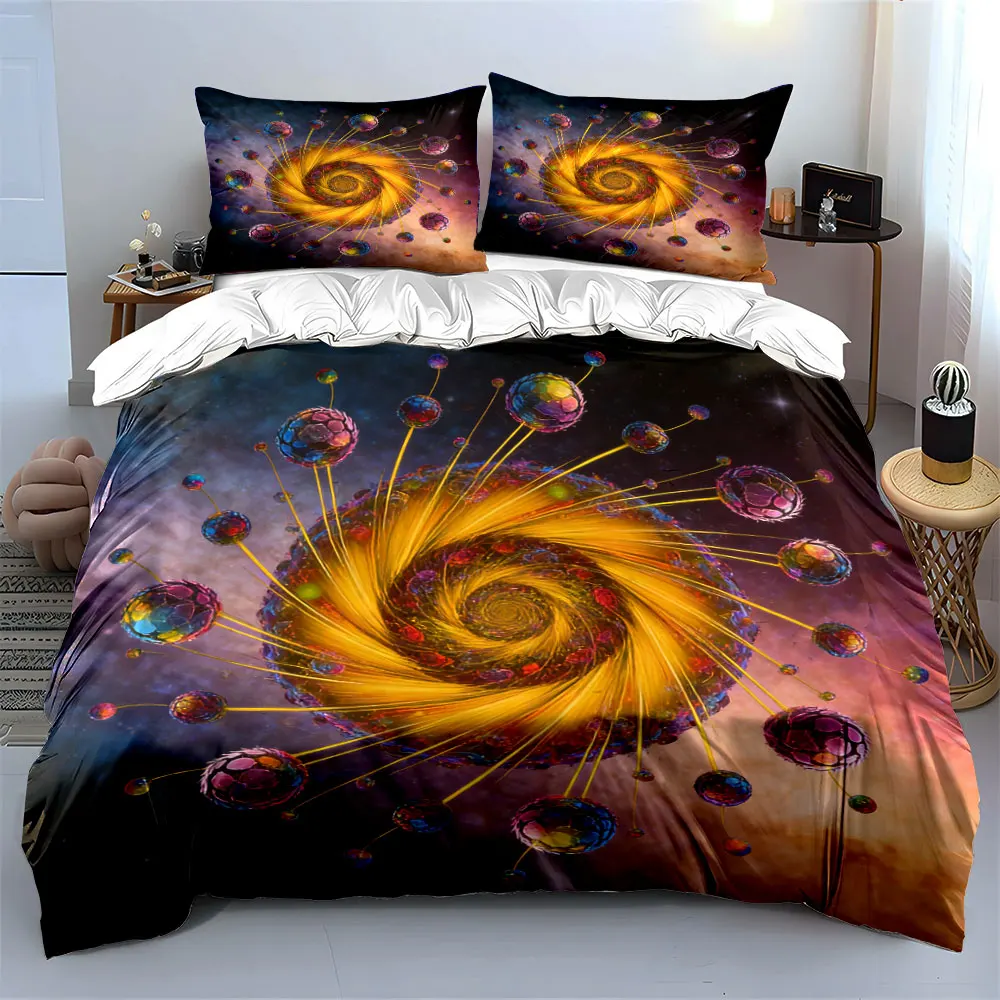 "Colorful Galaxy Spiral Decoration Set" Soft Comfortable Duvet Cover Bedding Set Included 1*Duvet Cover & 2*Pillowcases, gift
"Colorful Galaxy Spiral Decoration Set" Soft Comfortable Duvet Cover Bedding Set Included 1*Duvet Cover & 2*Pillowcases, gift