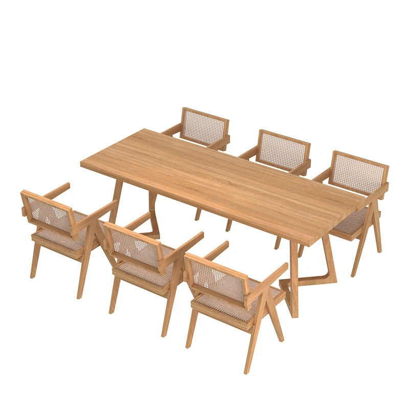 Nordic all solid wood dining table and chair combination, new Chinese table and chair
Nordic all solid wood dining table and chair combination, new Chinese table and chair