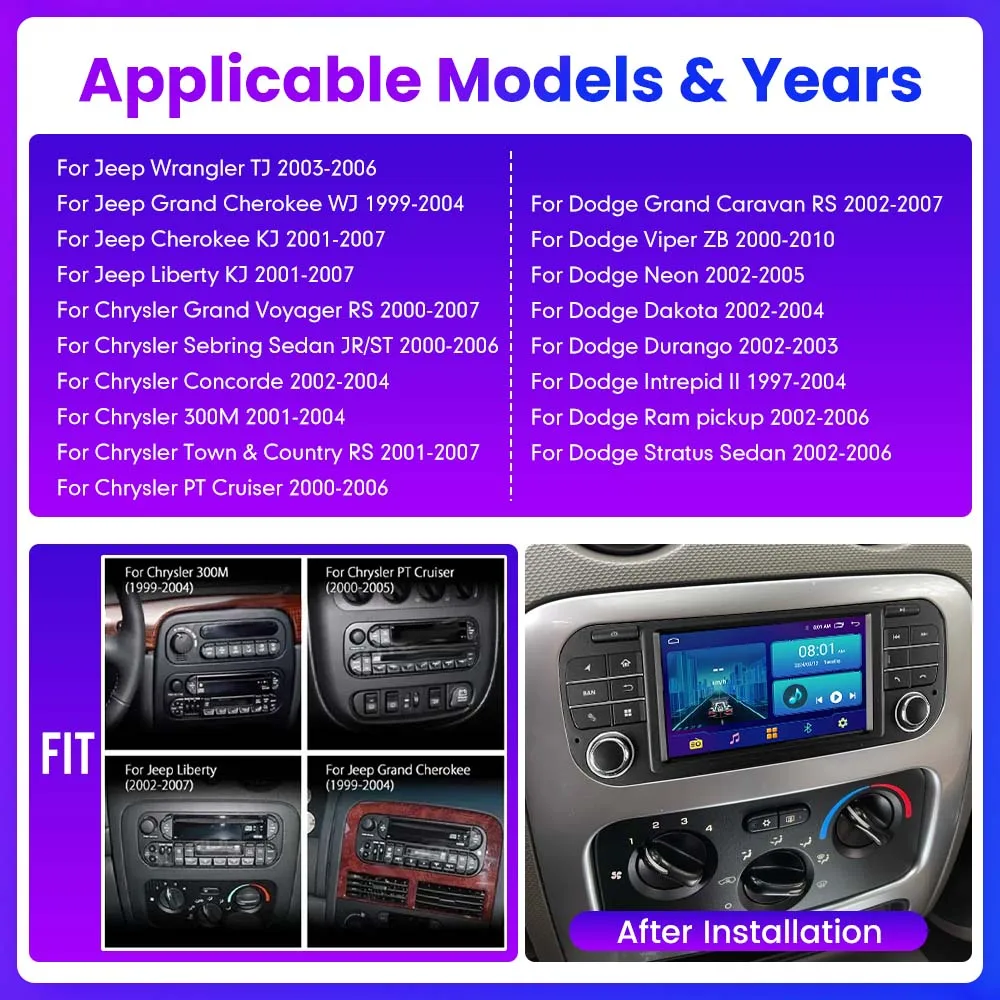5" Car Radio Multimedia Video Player For Jeep Grand Cherokee Wrangler Dodge Chrysler 2Din GPS Navigation Audio Stereo CarPlay
5" Car Radio Multimedia Video Player For Jeep Grand Cherokee Wrangler Dodge Chrysler 2Din GPS Navigation Audio Stereo CarPlay