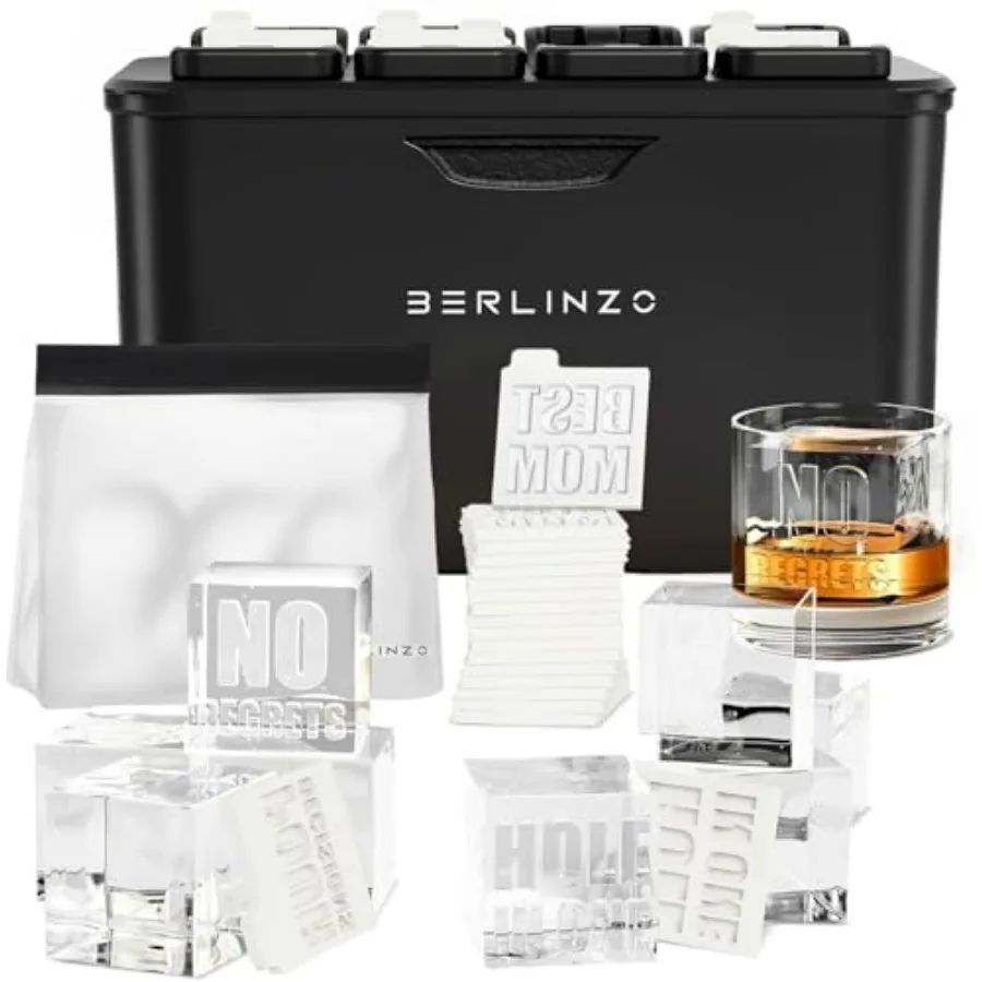 Premium Clear Ice Cube Maker with Conversation Ice Prints 8 Large 2.1" Crystal Clear Ice Squares Giftable Idea for Party, Game
Premium Clear Ice Cube Maker with Conversation Ice Prints 8 Large 2.1" Crystal Clear Ice Squares Giftable Idea for Party, Game
