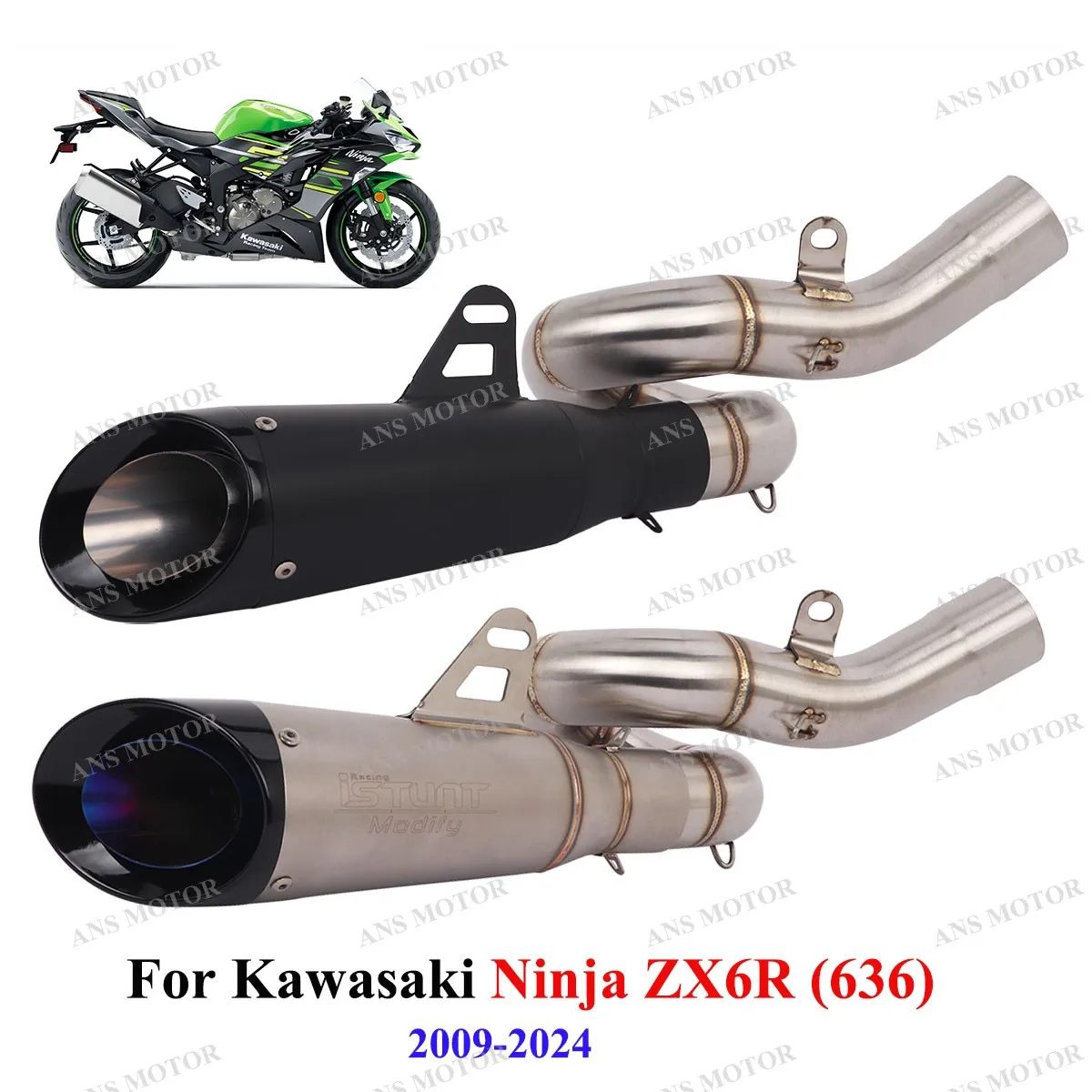 For Kawasaki Ninja Zx6r 2009-2024 Motorcycle Exhaust Escape System Middle Link Pipe Slip On 51MM Pipe
For Kawasaki Ninja Zx6r 2009-2024 Motorcycle Exhaust Escape System Middle Link Pipe Slip On 51MM Pipe