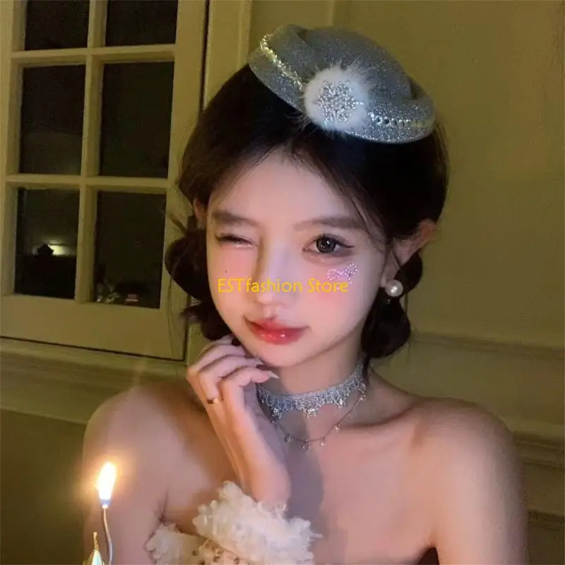 Y5GC Sparkling Hat Hair Clip with Snowflakes Decors Women Hair Styling Tool
Y5GC Sparkling Hat Hair Clip with Snowflakes Decors Women Hair Styling Tool