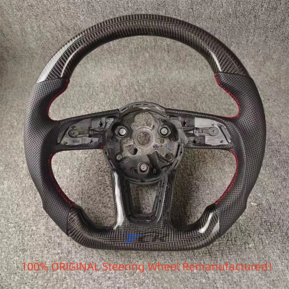 Customized Perforated Leather Black Real Carbon Fiber Steering Wheel Fit For S5 2017-2020 Remanufactured Auto Accessory
Customized Perforated Leather Black Real Carbon Fiber Steering Wheel Fit For S5 2017-2020 Remanufactured Auto Accessory