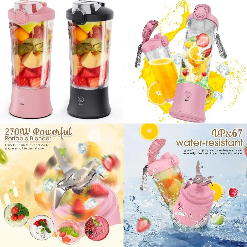 Convenient and Portable Personal Blender - Compact 2-Pack of Mini Smoothie Blenders for Delicious Shakes and Smoothies Anywhere
Convenient and Portable Personal Blender - Compact 2-Pack of Mini Smoothie Blenders for Delicious Shakes and Smoothies Anywhere